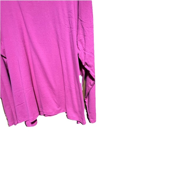 NWT St Johns Bay Size 5x Essential Tee Pink Blue T-Shirt Long Sleeve100%cotton - Picture 3 of 4